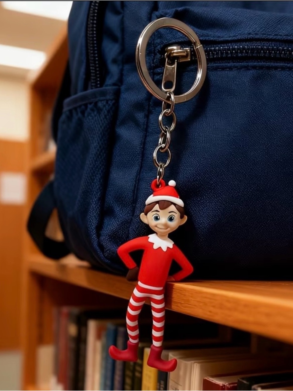 Boy Elf Doll Keychain - Red